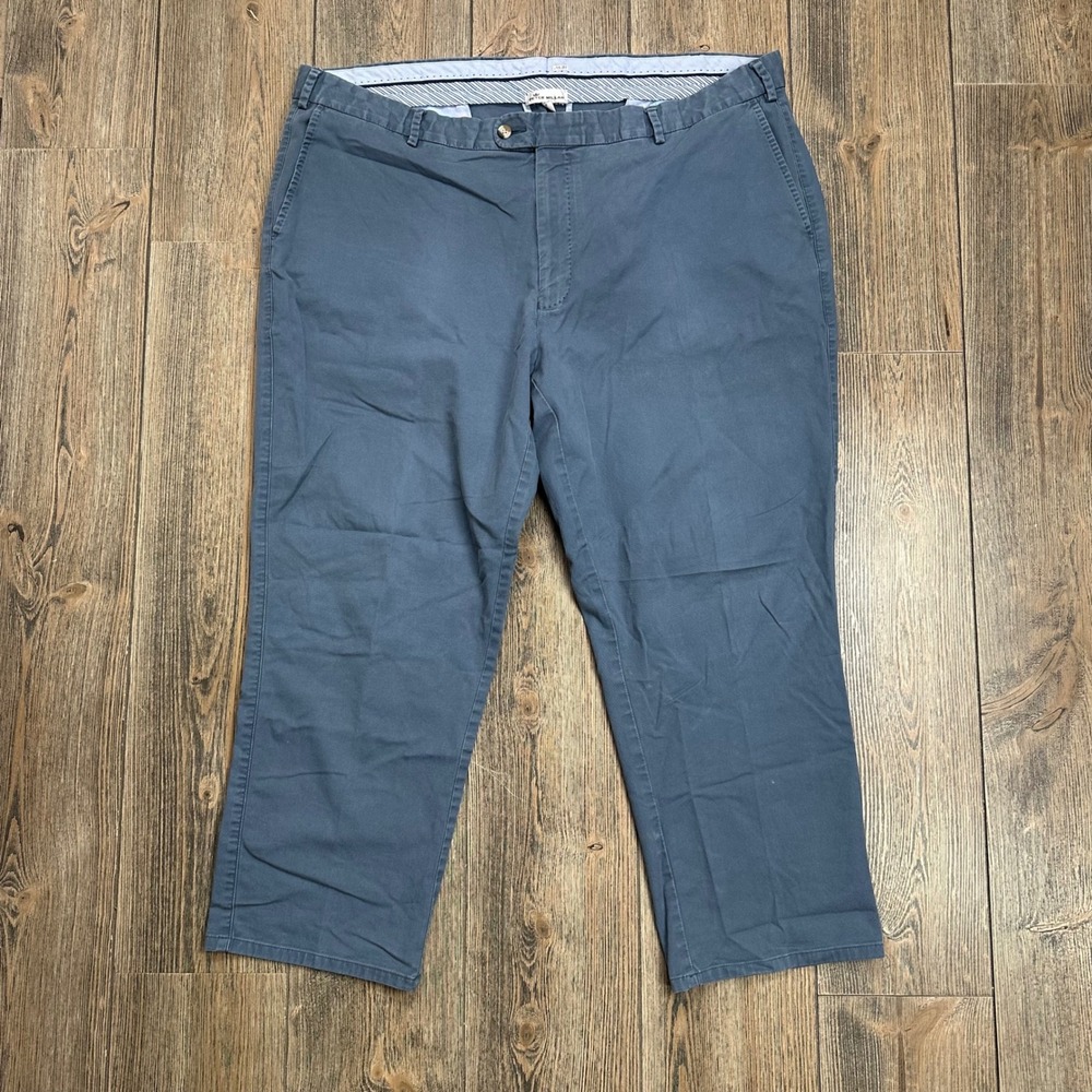 Peter Millar Soft Touch Twill Trouser Mens 42x26.5 Pants Blue Flat Front MCOB48 - Picture 3 of 9